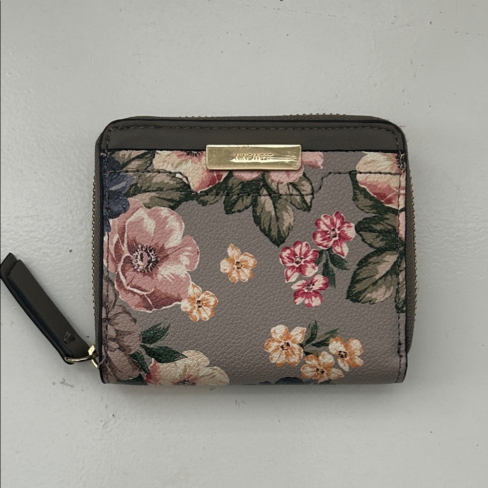 Nine West Floral Zip around Compact Wallet